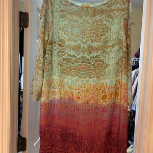 Anthropologie Maeve teal tunic dress